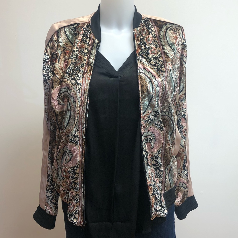 WanderLux Velvet Bomber Jacket